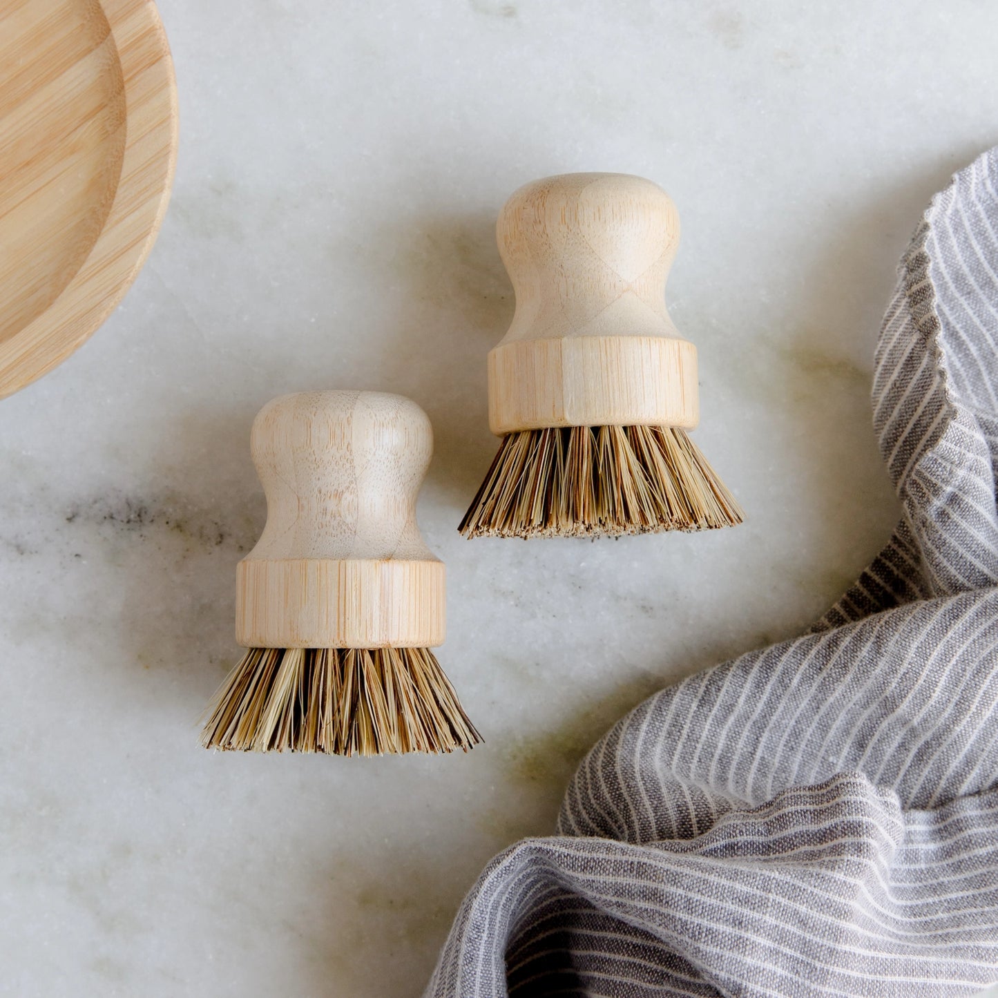 Bamboo Pot Scrubber Brush